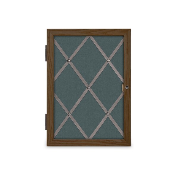 Sliding Door 8" Wood Framed Display Case, UVDC1650-OAK-BUFF